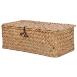 Bo�te de rangement - - panier rectangulaire - jonc de mer naturel - tiss� � la main - grande capacit� ...