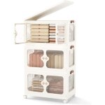 Costway - boîte rangement plastique 159 l, 3 caisses pliables avec couvercles, 4 roulettes, boite de ... Costway - boîte rangement plastique 159 l, 3 caisses pliables avec couvercles, 4 roulettes, boite de ...