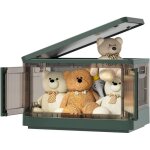 Boite rangement plastique, 32l boite de rangement pliable caisse rangement, avec couvercle et 4 roulettes ...