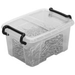 Bo�te de rangement en plastique strata - 0, 4 litre - dim : h 6, 7 x l 12, 5 cm - lot de 5