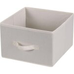 Bote de rangement pliable en coton et lin beige 40 cm  25 cm  16 cm, bote de rangement lavable avec ...