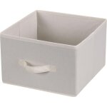 Bo�te de rangement pliable en coton et lin beige 40 cm � 25 cm � 16 cm, bo�te de rangement lavable avec ...