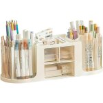 Bo�te de rangement pour porte - stylos, double rotation organiseur de bureau 14 compartiments grande ...