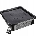 Bote de rangement rectangulaire avec couvercle - bote de rangement empilable en plastique - bote de ...