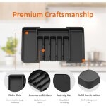 Bo�te de rangement pour tiroir de vaisselle, bo�te de rangement extensible pour tiroir de cuisine, argenterie, ...