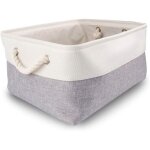Boite de rangement tissu grand, panier rangement rectangulaire dressing avec poign�e pour jouets, armoire ...