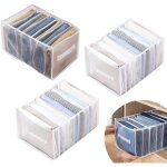 Bote de rangement pour vetements 3 pices, pliable organisateur de tiroir  vetements, pour sous chaussettes, ...