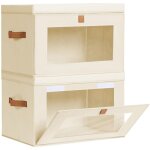 Bo�te de rangement pour v�tements blanc cass� 423028cm 2 grandes armoires avec couvercle avec poign�e ...