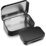 Bo�te rectangulaires en m�tal vides � charni�re - bo�te vides en m�tal avec couvercles - mini metalldosen ...