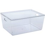 5five simply smart - bo�tes avec couvercle selena, transparentes pour armoire, 11 l