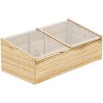 Boîte serre de plantation en bois, système de boîte de protection, 100x50x35 cm, plaque pc Boîte serre de plantation en bois, système de boîte de protection, 100x50x35 cm, plaque pc