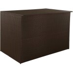 The living store - bote de stockage de jardin marron 150x100x100cm rsine tresse - coffre de rangement ...