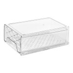 Boîte de stockage en plastique, stockage de réfrigérateur et organisation de cuisine, tiroir empilable ... Boîte de stockage en plastique, stockage de réfrigérateur et organisation de cuisine, tiroir empilable ...