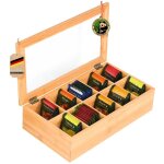 Floordirekt - bote  th en bambou, 10 compartiments colorado, 20 x 37 x 9 cm