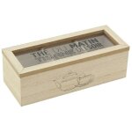 Aubry gaspard - boite  th en bois et verre 3 compartiments bote  th 3 comp.