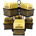 Bote  th rotative 360? avec 8 compartiments, rangement pour sachets de th, tisane, boite th en mtal, ...