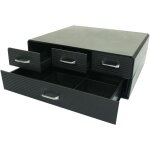 Hhg - bote  tiroirs pour capsules de caf / sachets de th 764, bote de rangement avec 4 tiroirs caisse ...