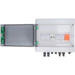 Bo�tier de combinaison pv � 4 cha�nes, bo�tier de combinaison solaire avec fusible 15 a, disjoncteur ...