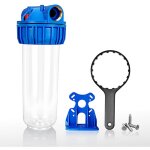 Bo�tier de filtre � eau standard transparent de 10 pouces, version plus �paisse, orifice d'entr�e / sortie ...