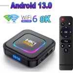 Boitier iptv intelligent hk1 rbox - k8 rvb lumi�re android 13 bo�tier tv rk3528 4 go de ram 32 go rom ...
