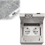 Bo�tier de prise de sol encastr�e, 16 a ac 250 v 4000 w, en acier inoxydable, �tanche, conforme � 2 normes ...
