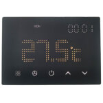 Bo�tier de thermostat � �cran tactile encastr� ettroit 503 - 230 v noir ? r�f. et4302