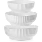 Bol de cuisine en plastique blanc 2, 5 / 4 / 5 l 3 pi�ces.