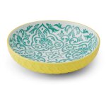 Bol gomtrique de gres jaune et bleu de mikasa