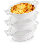 Bols en porcelaine pour la cuisson 3 pi�ces ovale