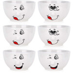 Bols smiley en ceramique 135 cm 550 ml 6 pcs