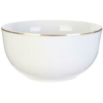 Bol à soupe blanc pearl gold 500 ml blanc Bol à soupe blanc pearl gold 500 ml blanc