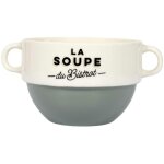 Bol � soupe vert bistrot avec anses 450 ml