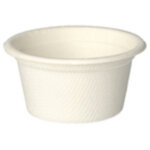 Bols � vinaigrette en canne � sucre,  pur , 60 ml, diam�tre 6 cm, 3 cm, blanc 50 pcs.