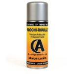 Bombe de peinture - antirouille - gris argent 703 - brillant - prochi - rouille - armor chimie - 400ml ...