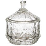 Bonbonni�re en verre cisel�e transparent �9, 5cm