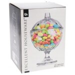 Bonbonnière en verre avec couvercle sur pied 485 ml Bonbonnière en verre avec couvercle sur pied 485 ml