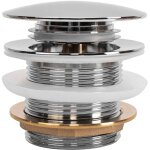 Bonde de baignoire rea chrome 7cm Bonde de baignoire rea chrome 7cm