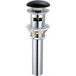 Sjqka - bonde de baignoire, bonde avec trop - plein, laiton, bonde de lavabo, bonde de lavabo avec bouton ...