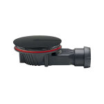 Wirquin pro - bonde de douche 90 horizontale slim + (extra - plate:40mm) - dme abs noir 118mm