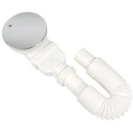 [jamais utilis�] bonde de douche 90 mm, siphon de douche plat avec filtre � odeurs, cr�pine, flexible ...