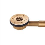 Bonde de douche basse ronde en laiton chrom� � 90 mm tecom