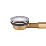 Bonde de douche basse ronde en laiton chrom� � 90 mm tecom