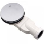 Bonde de douche extra - plate d�me abs 30720138, blanc