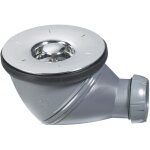 Bonde de douche james multidirectionnelle �90 mm, garde d'eau 50 mm, grille abs chrom�, wirquin 30723211, ...