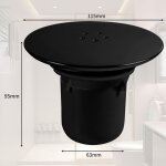 Bonde douche, noir 90 mm / 115mm bonde de douche, capot bonde universelle de douche chrom�, remplacement ...