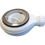 Bonde de douche, siphon diamtre 90 mm, extra plat hauteur 60 mm