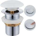 Bonde de lavabo anti - d�bordement, bouchon de lavabo escamotable avec couvercle en c�ramique, bonde ...