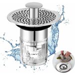 Sunxury - bonde de lavabo avec plaque filtre, bouchon lavabo salle de bain, pop up universel bouchon ... Sunxury - bonde de lavabo avec plaque filtre, bouchon lavabo salle de bain, pop up universel bouchon ...