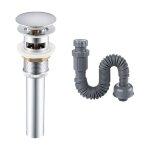 Andyou - bonde de lavabo pop - up chrom�e pour salle de bain, bouchon universel avec trop - plein, avec ...