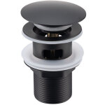Bonde de lavabo bonde pop - up avec trop - plein automatique universelle noir vasque baignoire salle ...